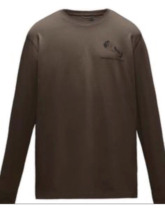 Zara Other - Zara Athleticz Cotton Brown Long-Sleeve Trail Print T-Shirt